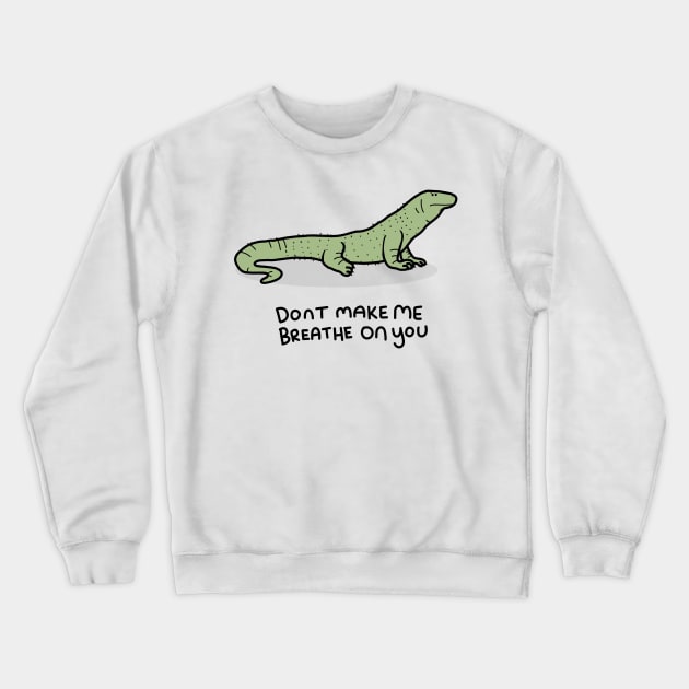 Grumpy Komodo Dragon Crewneck Sweatshirt by grumpyanimals
